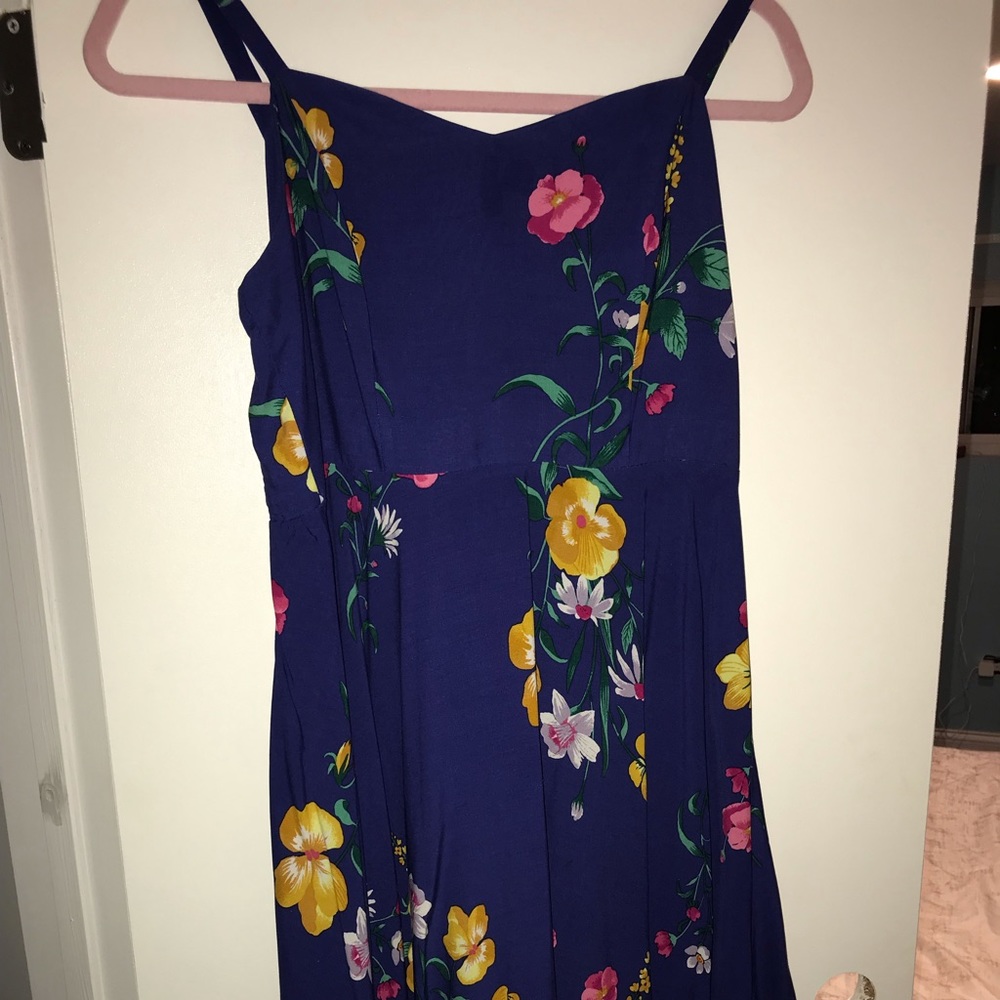 Royal Blue Floral Dress